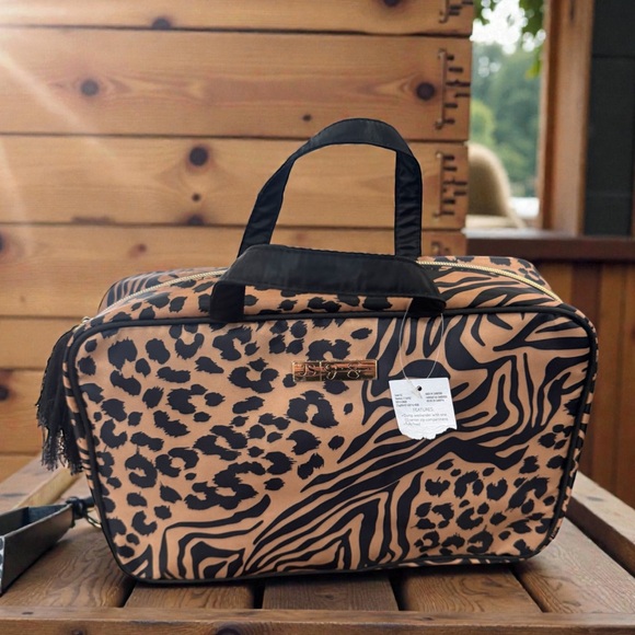 Jessica Simpson Handbags - Jessica Simpson Animal Print Makeup Bag